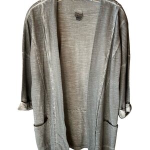 XCVI Gray Open-Front Women's Knit Cardigan